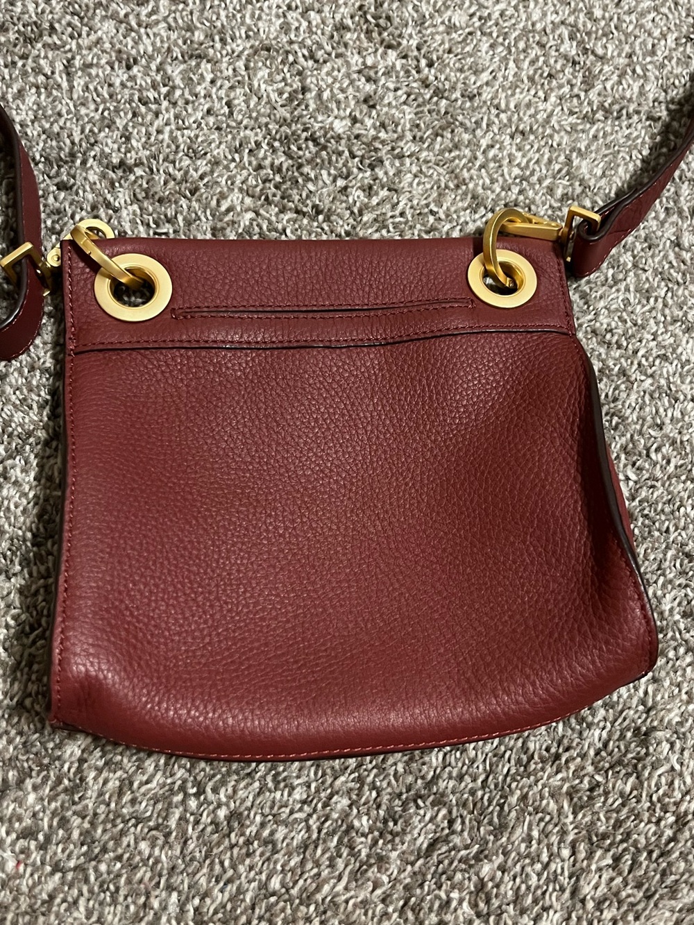 Hammitt Tony Small Maroon Burgundy Gold Hardware Crossbody - Picture 6 of 11